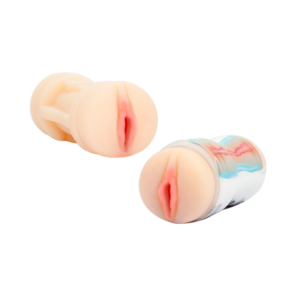 Adam & Eve 2-in-1 Stroker – Dual-Ended Realistic Masturbator – Vanilla/Ivory/Beige