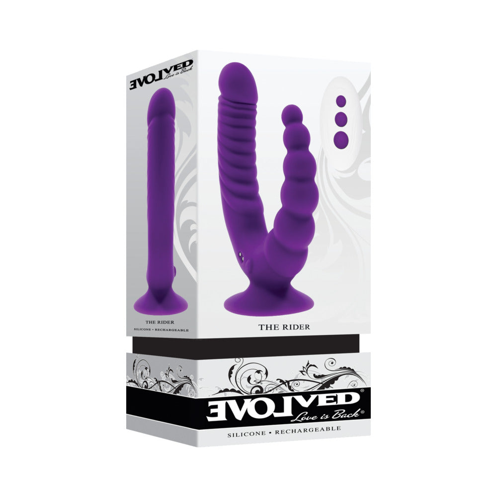 Evolved The Rider Rechargeable Double-Ended Vibrator – Purple