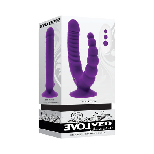 Evolved The Rider Rechargeable Double-Ended Vibrator – Purple