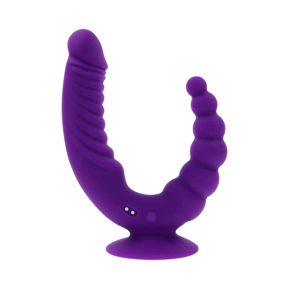 Evolved The Rider Rechargeable Double-Ended Vibrator – Purple