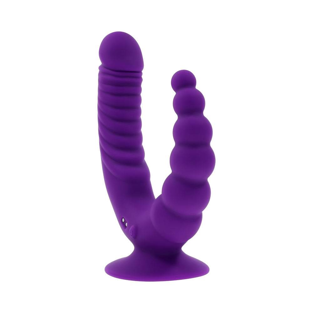 Evolved The Rider Rechargeable Double-Ended Vibrator – Purple