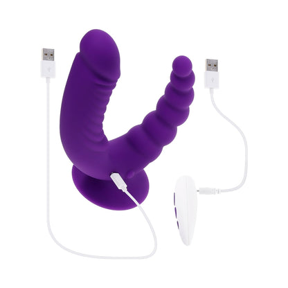 Evolved The Rider Rechargeable Double-Ended Vibrator – Purple
