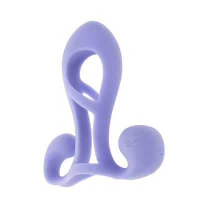 Playboy Fantasy Cage Rechargeable Vibrating Cock Cage – Purple