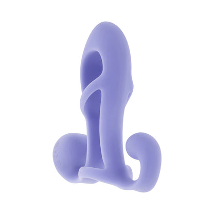 Playboy Fantasy Cage Rechargeable Vibrating Cock Cage – Purple