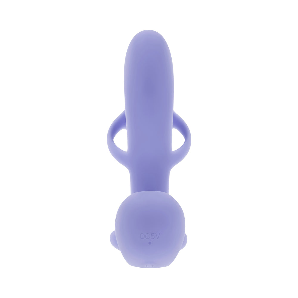 Playboy Fantasy Cage Rechargeable Vibrating Cock Cage – Purple