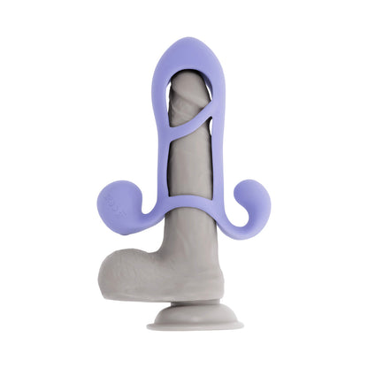 Playboy Fantasy Cage Rechargeable Vibrating Cock Cage – Purple