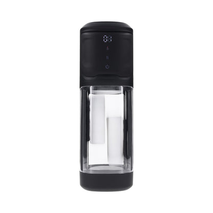 Playboy Side Piece Rechargeable Vibrating Warming Stroker – Black