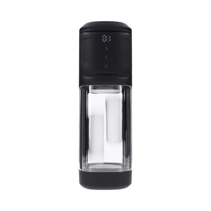Playboy Side Piece Rechargeable Vibrating Warming Stroker – Black