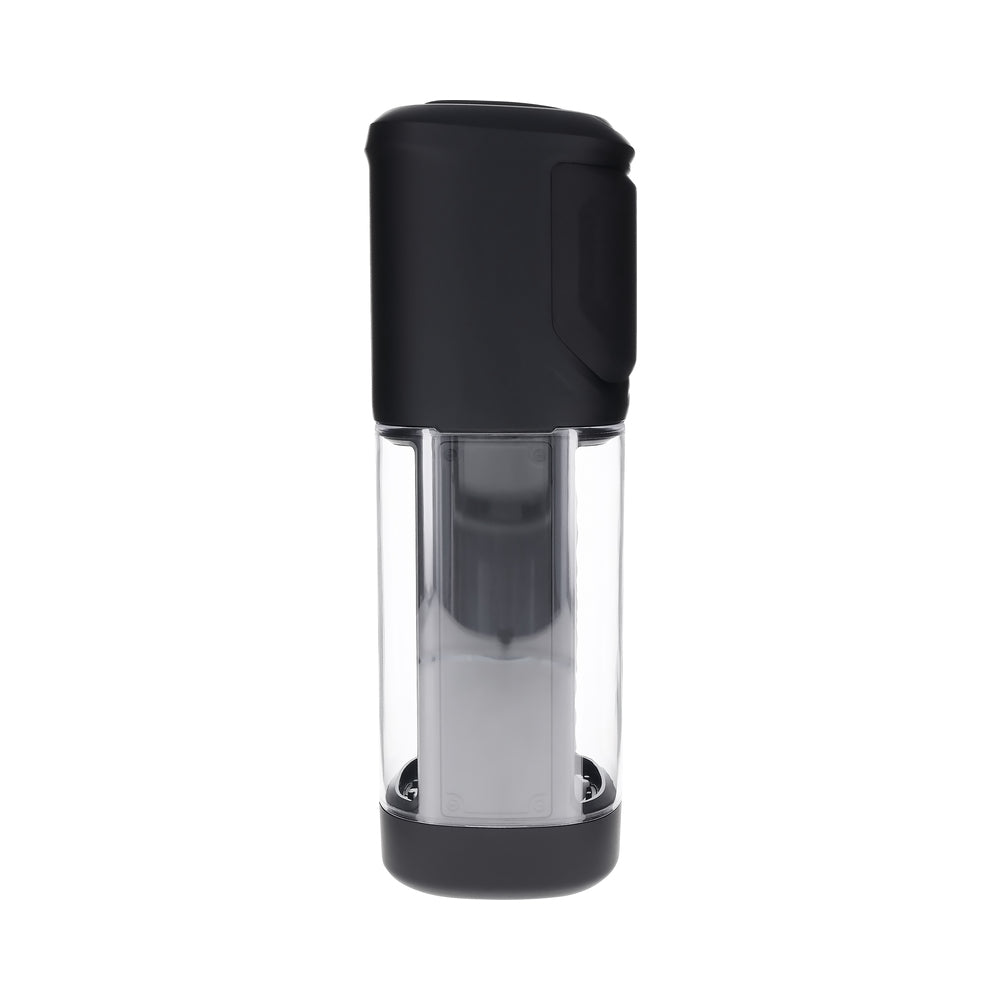 Playboy Side Piece Rechargeable Vibrating Warming Stroker – Black