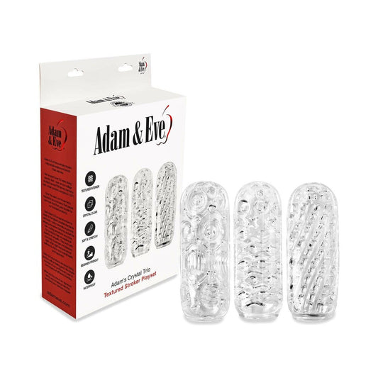 Adam & Eve Adam's Crystal Trio Stroker Set – Clear