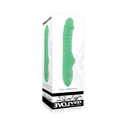 Evolved Full Throttle Rechargeable Warming Vibrator – Mint Green