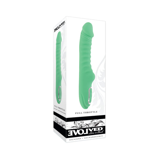 Evolved Full Throttle Rechargeable Warming Vibrator – Mint Green