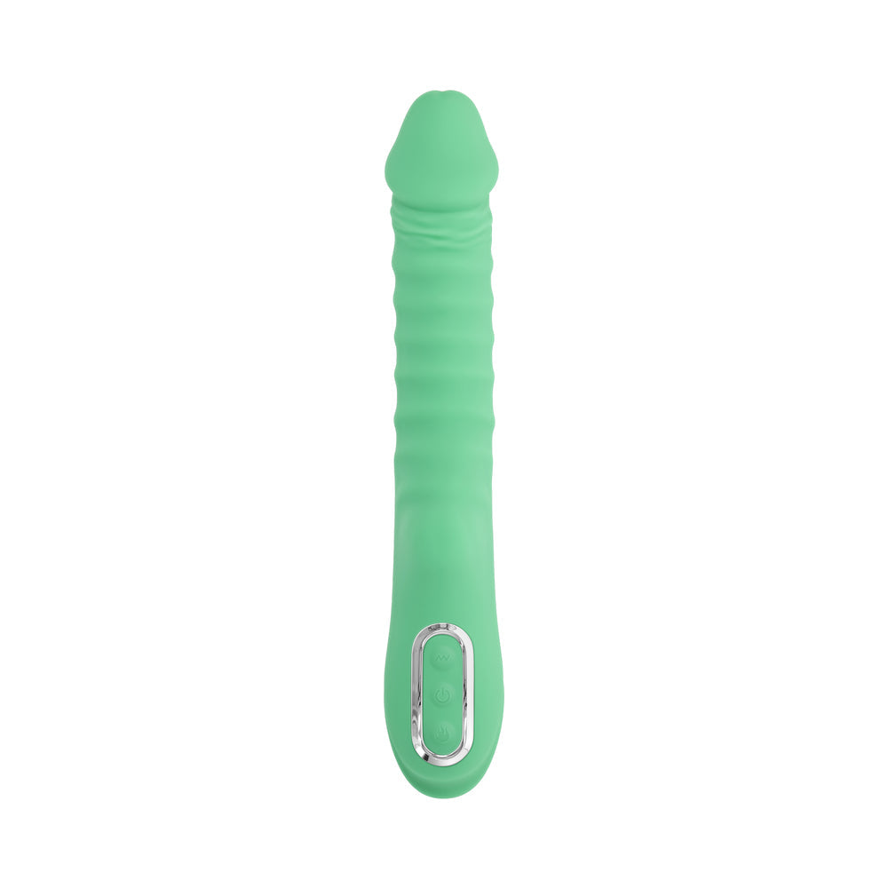 Evolved Full Throttle Rechargeable Warming Vibrator – Mint Green