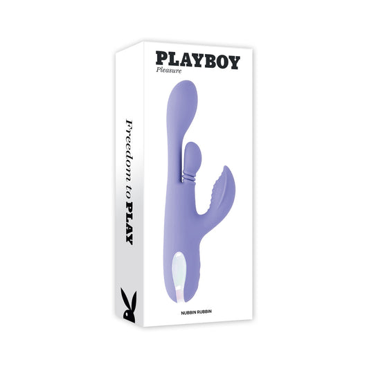 Playboy Nubbin Rubbin Rechargeable Dual Stimulator Vibe – Purple