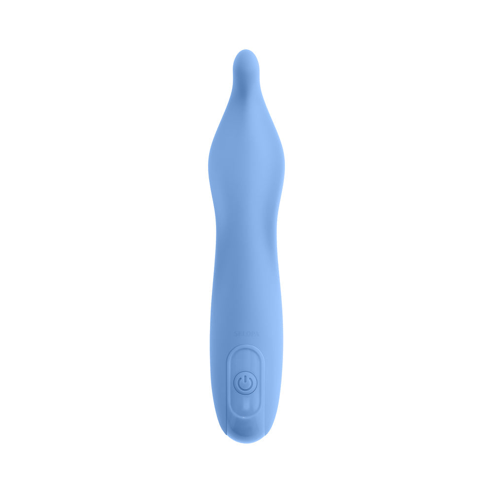 Selopa Tender Tickler Rechargeable Vibrator – Blue – Flexible Shaft with 10 Vibration Patterns