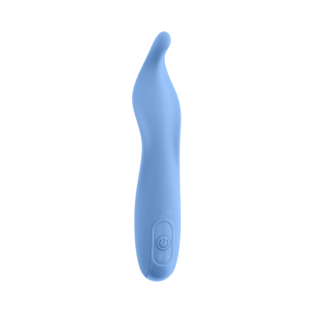 Selopa Tender Tickler Rechargeable Vibrator – Blue – Flexible Shaft with 10 Vibration Patterns