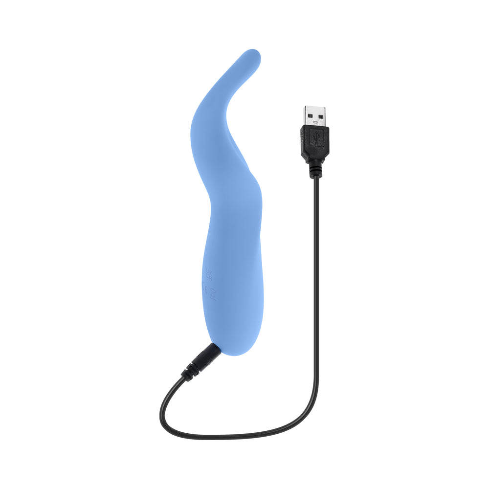 Selopa Tender Tickler Rechargeable Vibrator – Blue – Flexible Shaft with 10 Vibration Patterns