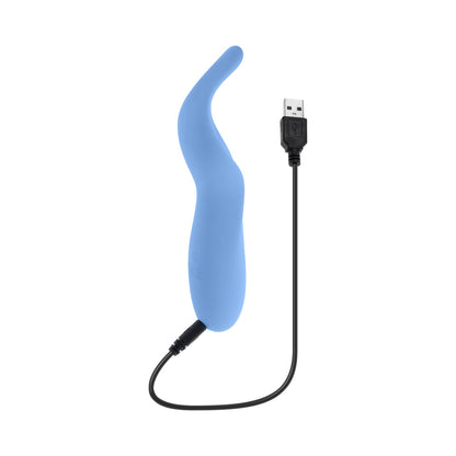 Selopa Tender Tickler Rechargeable Vibrator – Blue – Flexible Shaft with 10 Vibration Patterns