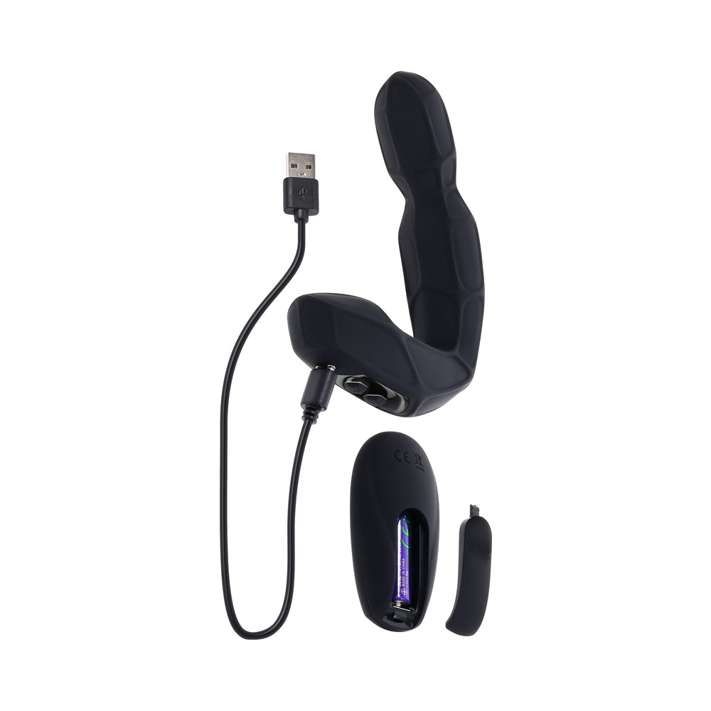 Zero Tolerance Mr Prostate Twirling Prostate Vibe with Remote – Black