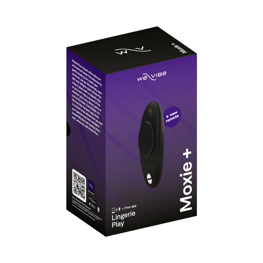 We-Vibe Moxie+ Wearable Clitoral Vibrator with Magnetic Clip – Satin Black