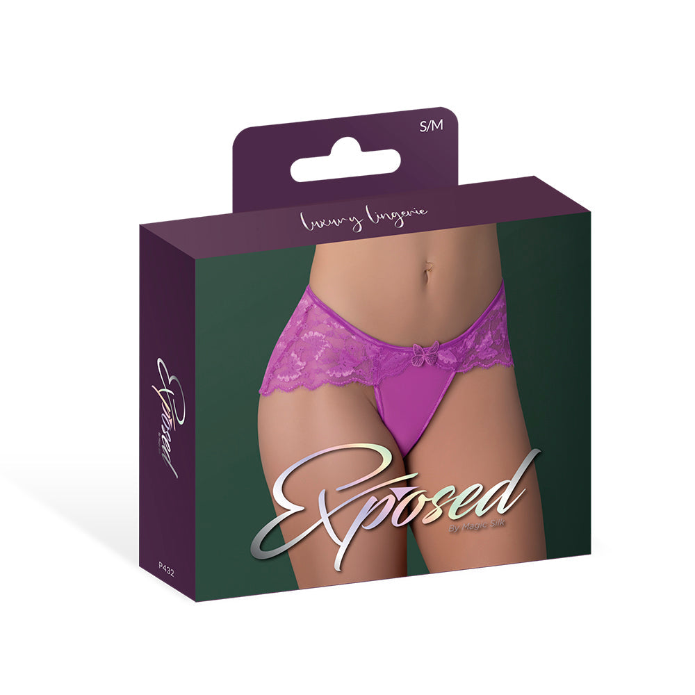 Magic Silk Butterfly Fantasies Boy Short – Neon Purple – L/XL