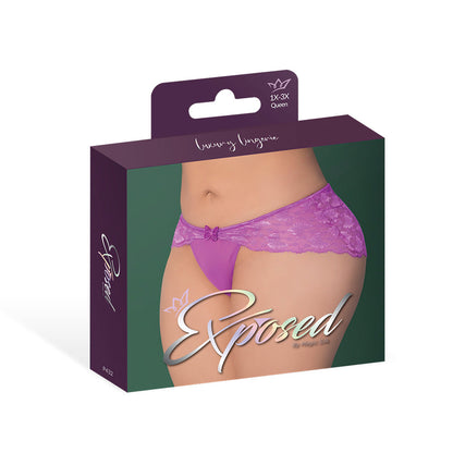 Magic Silk Butterfly Fantasies Boy Short – Neon Purple – Queen Size