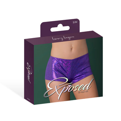 Magic Silk Glimmer Mini Boy Short - Purple - L/XL