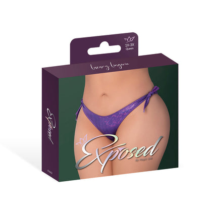 Magic Silk Glimmer Low Rise Tie Side Panty – Purple Disco, Size Q