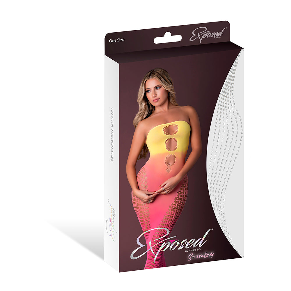 Magic Silk Seamless Gown Ombre Sunset – Figure-Hugging Lingerie