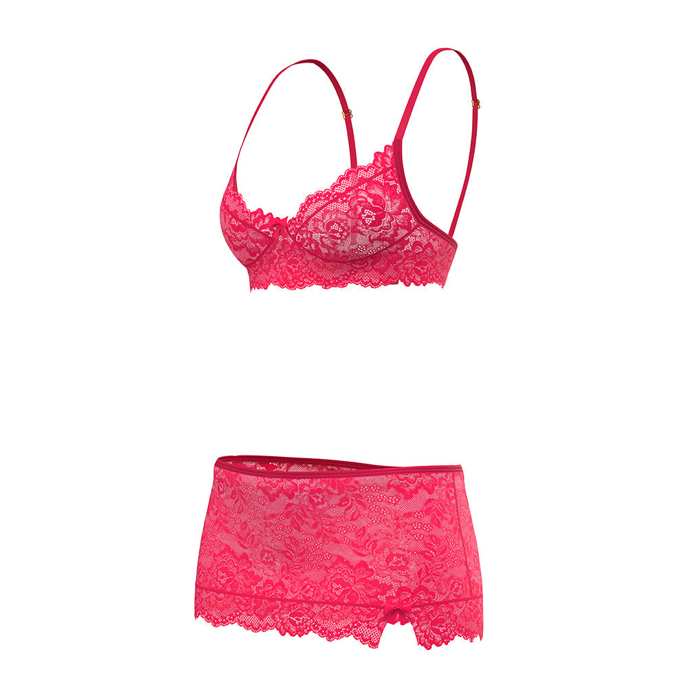 Magic Silk Get It Girl Bra, Skirt & Thong Set - Diva Pink - Queen Size