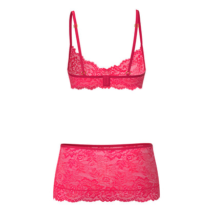 Magic Silk Get It Girl Bra, Skirt & Thong Set - Diva Pink - Queen Size