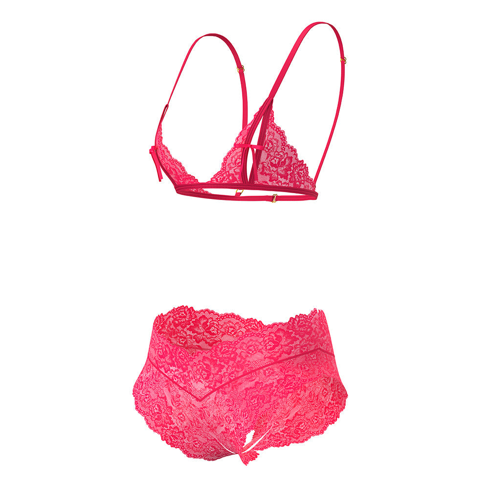 Magic Silk Get It Girl Peek-a-Boo Bralette & Split Crotch Boy Short – Diva Pink – Queen Size