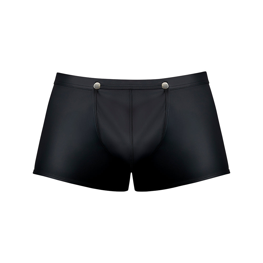 Male Power Snap Off Short Men's Trunks with Tearaway Pouch – Black