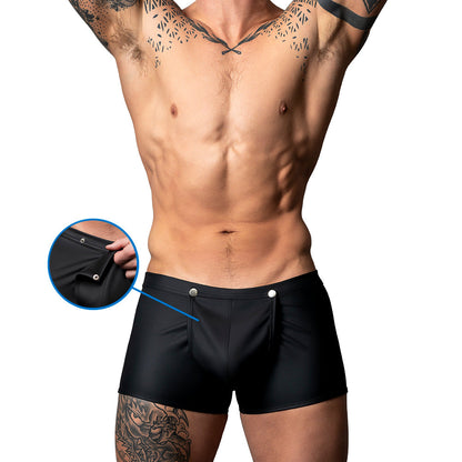 Male Power Snap Off Short Men's Underwear – Black