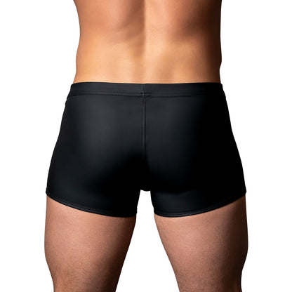 Male Power Snap Off Short Black Men's Trunk Underwear - Easy Access Design