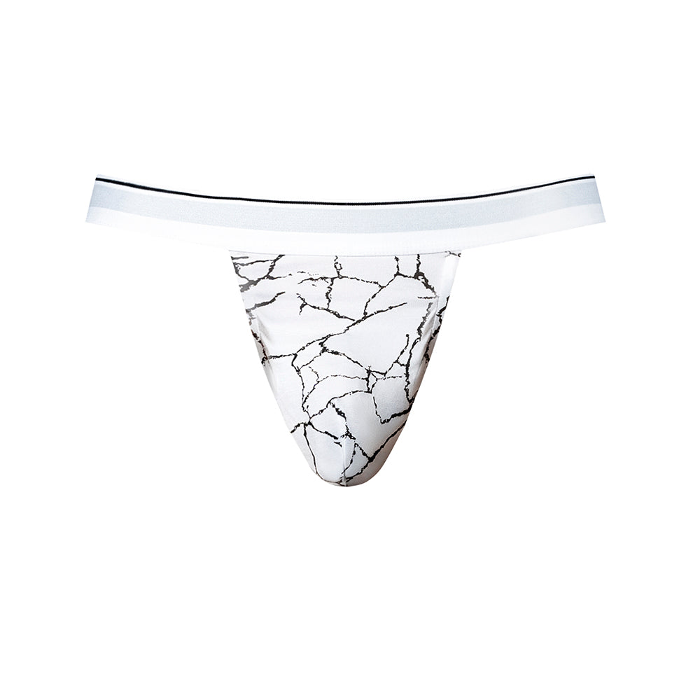 Male Power Soo Cumfy Jock with Contoured Pouch – Black/White – L/XL