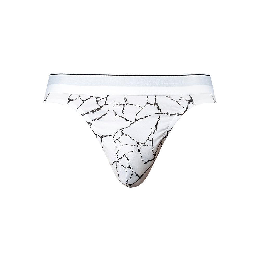 Male Power Soo Cumfy Thong Modal Underwear – Black/White S/M