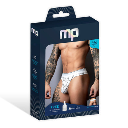 Male Power Soo Cumfy Thong Modal Underwear – Black/White S/M
