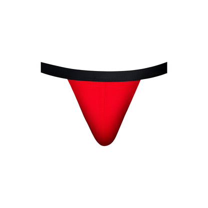 Male Power Hot Mesh Jock – Breathable Micro Mesh Underwear in Black/Red, Size L/XL