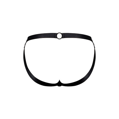 Male Power Fetish Spartacus Black Faux Leather Skirt Jock – L/XL