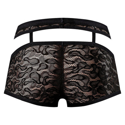 Male Power Lucifer Cutout Short Lace Underwear – Black – XL