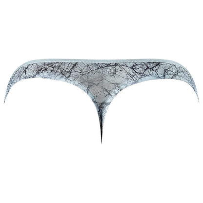 Male Power Marble Mesh Mini Thong – Silver Blue – S/M