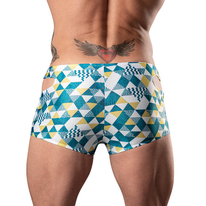 Male Power Cut It Out! Mini Short – Blue/White – Size S