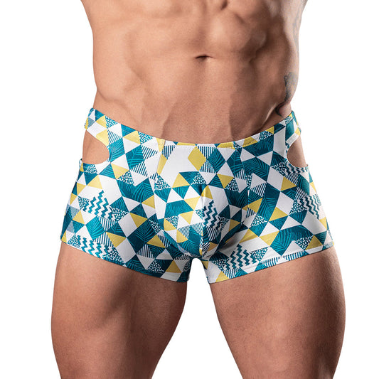 Male Power Cut It Out! Mini Short – Blue/White – Men's Underwear