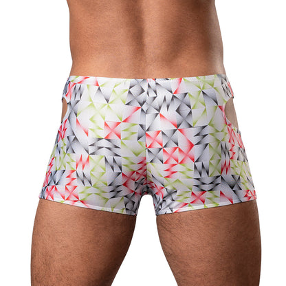 Male Power Cut It Out! Mini Short – Red/Black – Size L