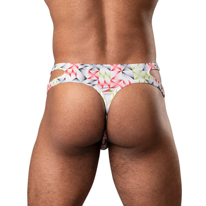 Male Power Cut It Out! Cutout Thong – Red/Black