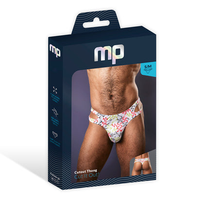 Male Power Cut It Out! Cutout Thong – Red/Black
