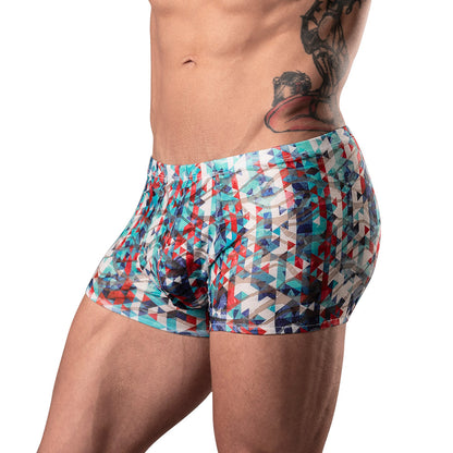 Male Power Your Lace or Mine Pouch Short – Geometric XL – Multi-Color