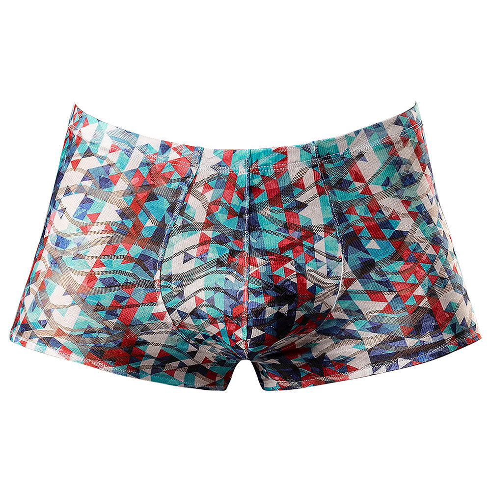 Male Power Your Lace or Mine Pouch Short – Geometric XL – Multi-Color