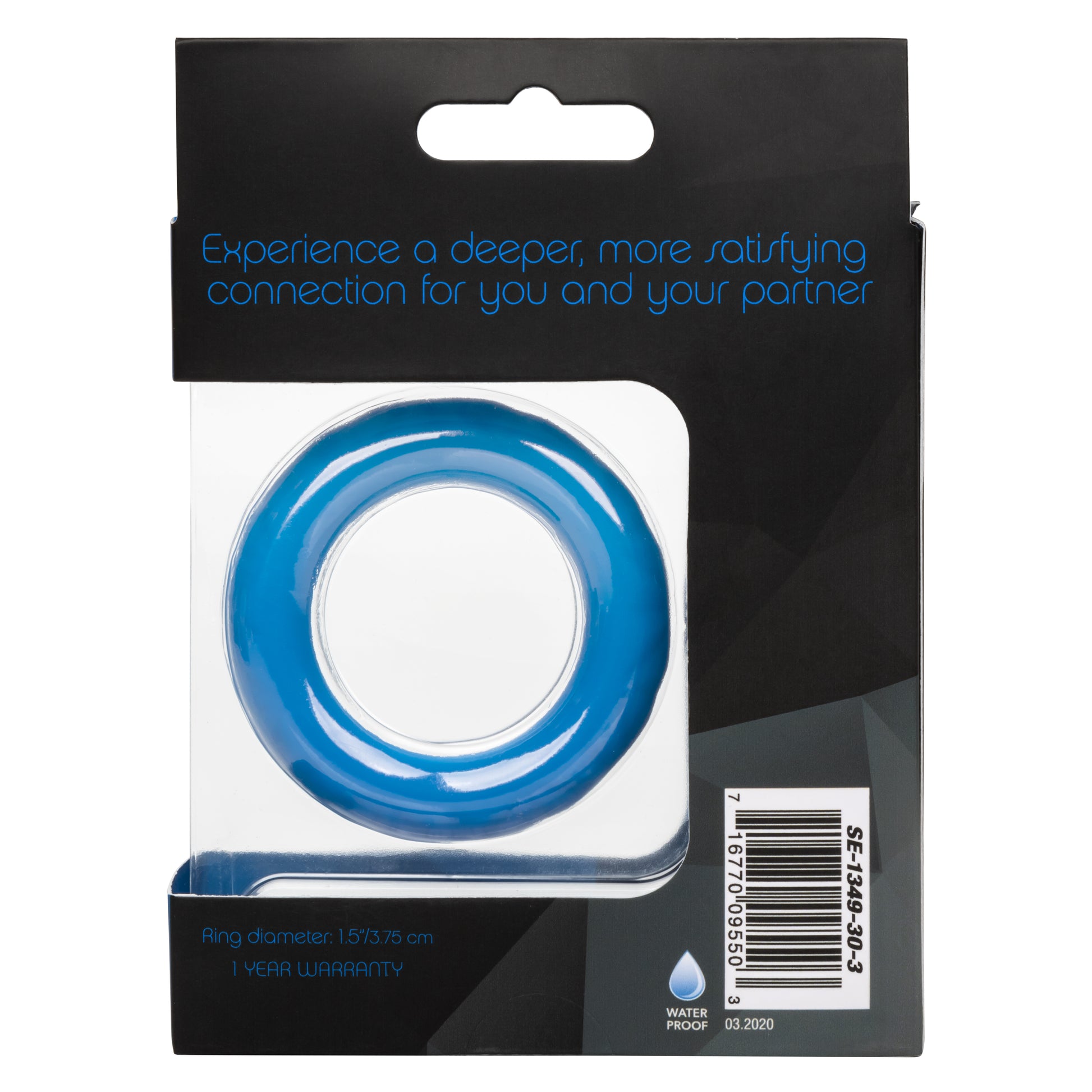 CalExotics Link Up Ultra-Soft Max Cock Ring – Blue, Textured, Phthalate Free